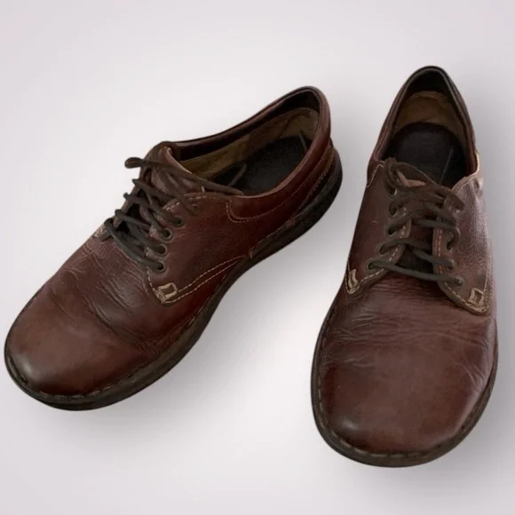 Born Brown Leather Lace Up Oxford Classic Comfort Shoes Women’s Size 9.5 - Picture 5 of 11